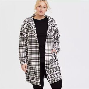 Torrid Plaid Hooded Women's Anorak Jacket size 00